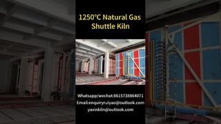1250°C Shuttle-oven voor keramische producten #kilnmanufacturer #brickfactory #shuttlekiln #gaskiln