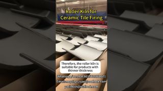 Roloven voor het bakken van keramische tegels #kilnmanufacturer #brickfactory #ceramictiles #rollerkiln